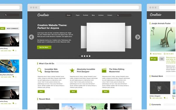 Creativio psd website mockups