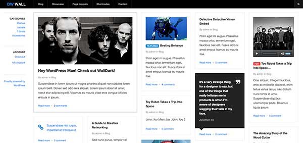 WallPress Free Responsive Wordpress Theme Home