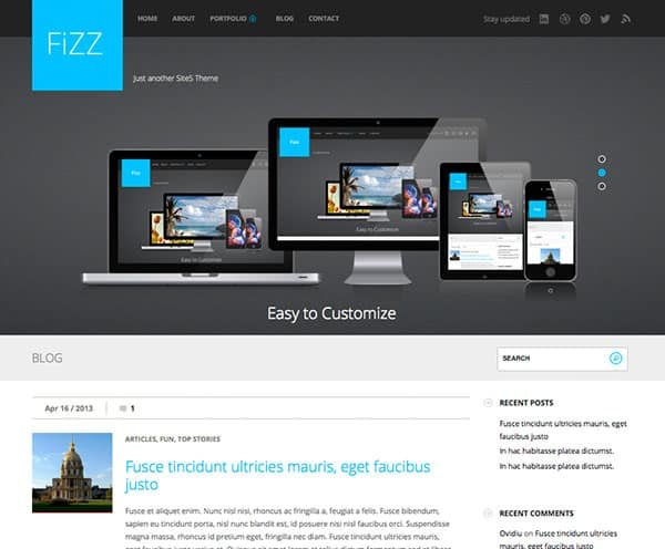 Fizz free WordPress Theme