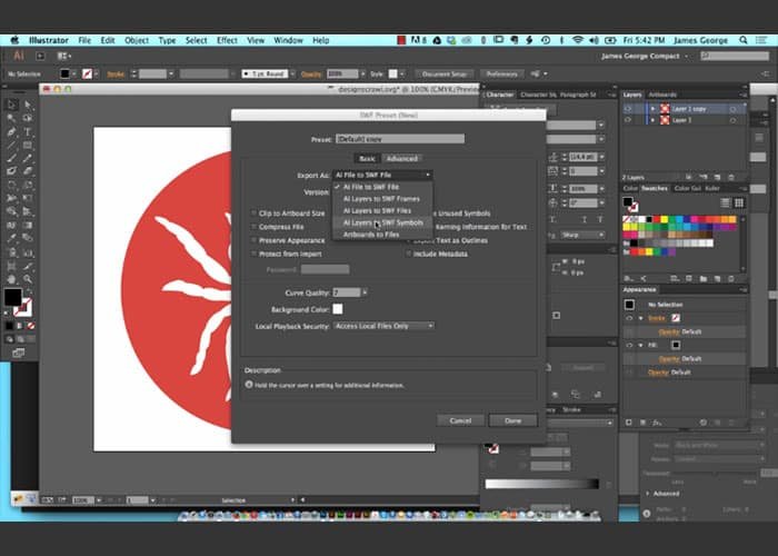 Export Illustrator Layers to Flash Symbols