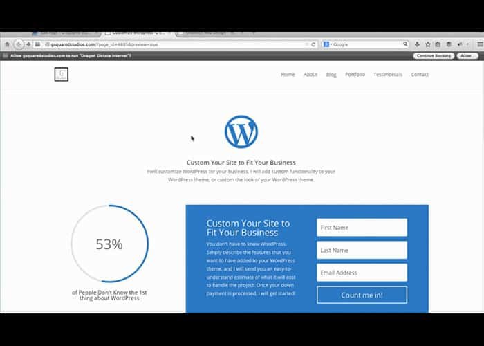 Create a Landing Page in WordPress with Divi