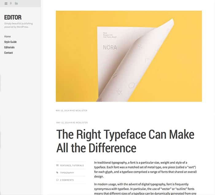 You Should Try the Editor Free WordPress Theme