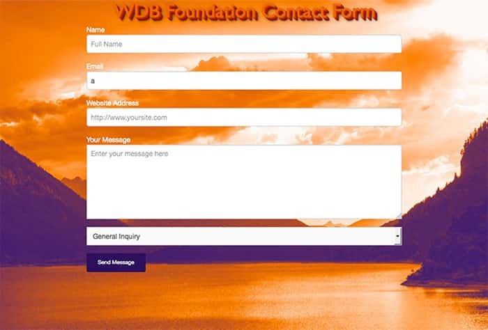 Free Foundation 5 Contact Form