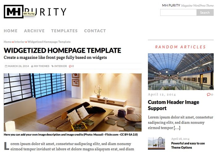 MH Purity Lite: A Free Magazine WordPress Theme