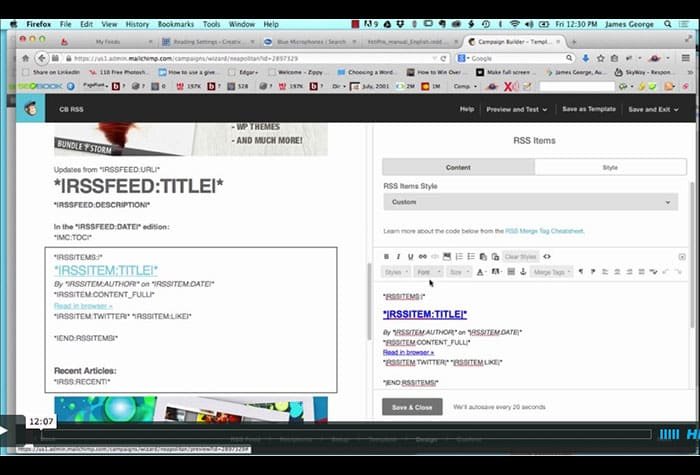 MailChimp RSS Email Automation With Images