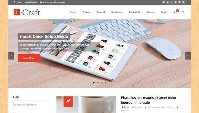 I-Craft Free WordPress Theme