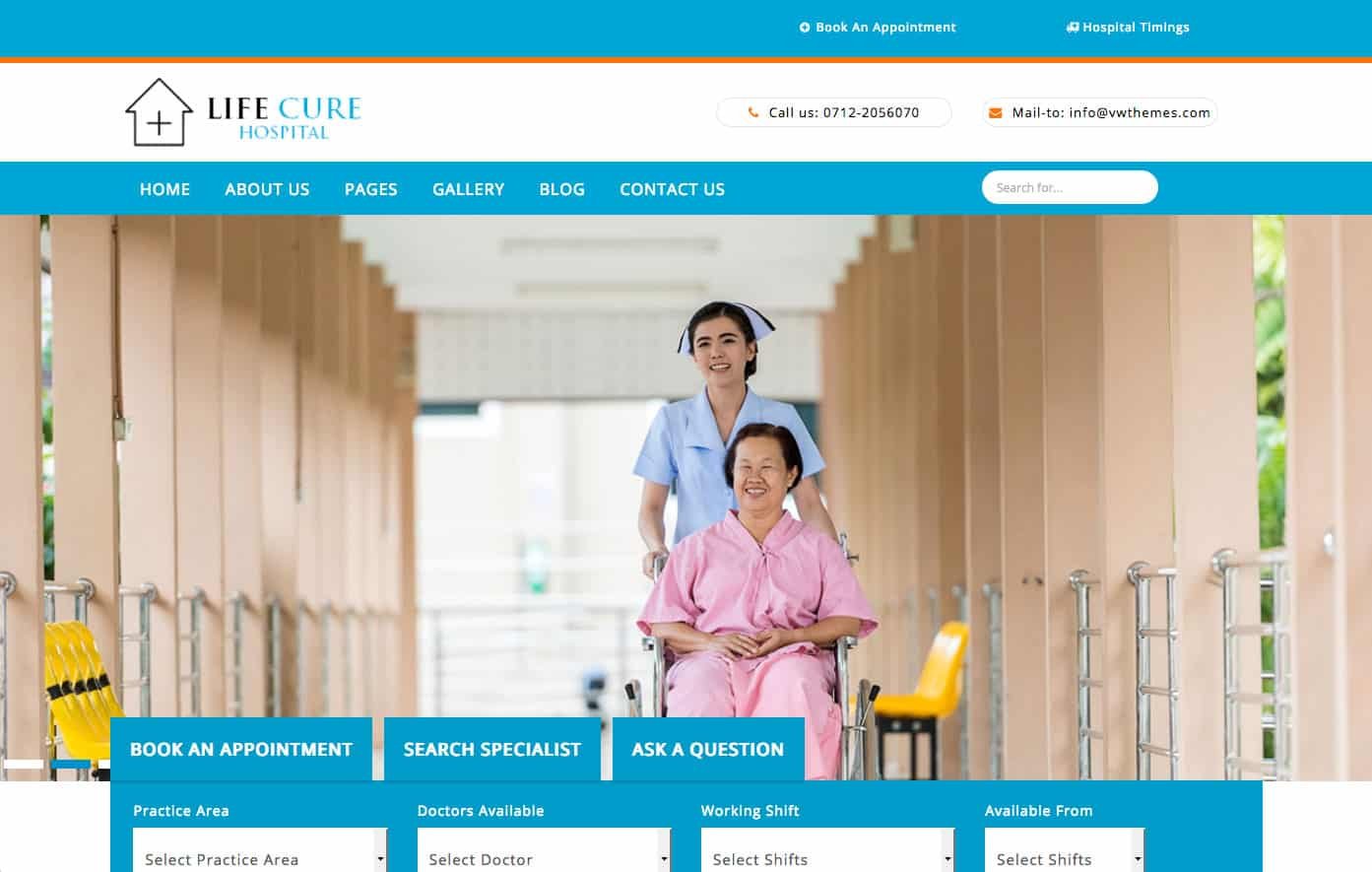 VW Hospital Lite Free WordPress theme of the Week